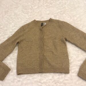 H&M girls Beige Knit Cardigan